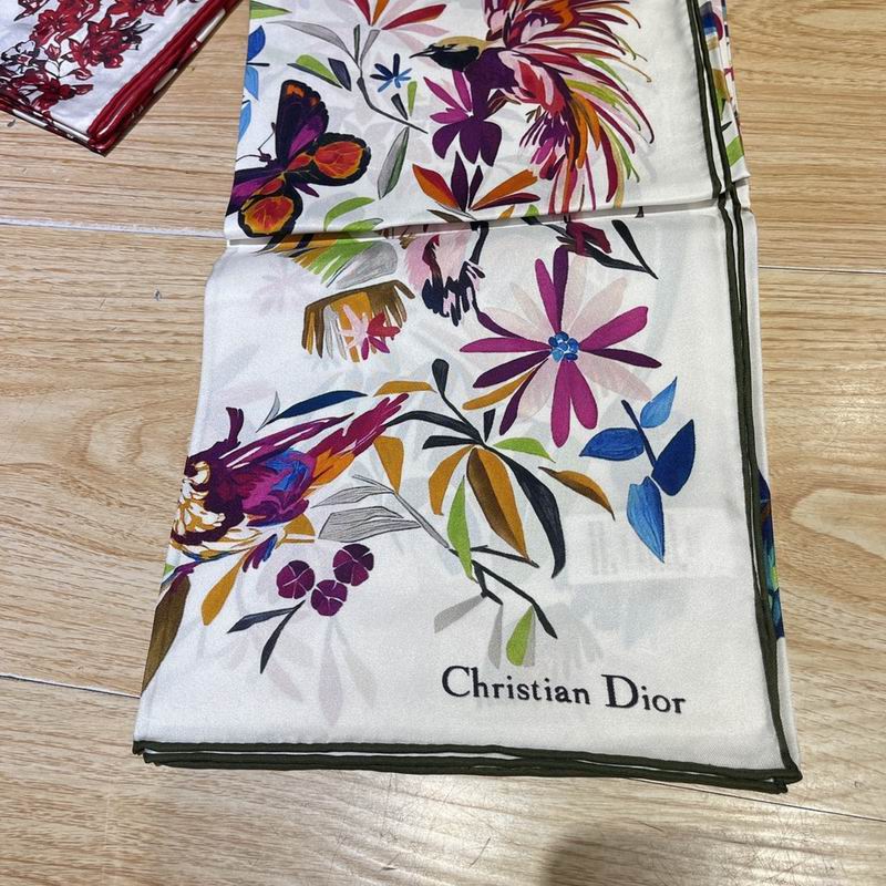Dior silk scarf 90X90cm E13 (4)